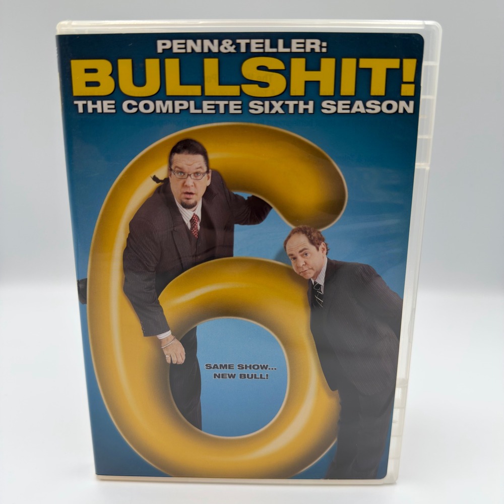 Penn & Teller Bullshit The Complete Sixth Season DVD 2-Disc Set Showtime 2009